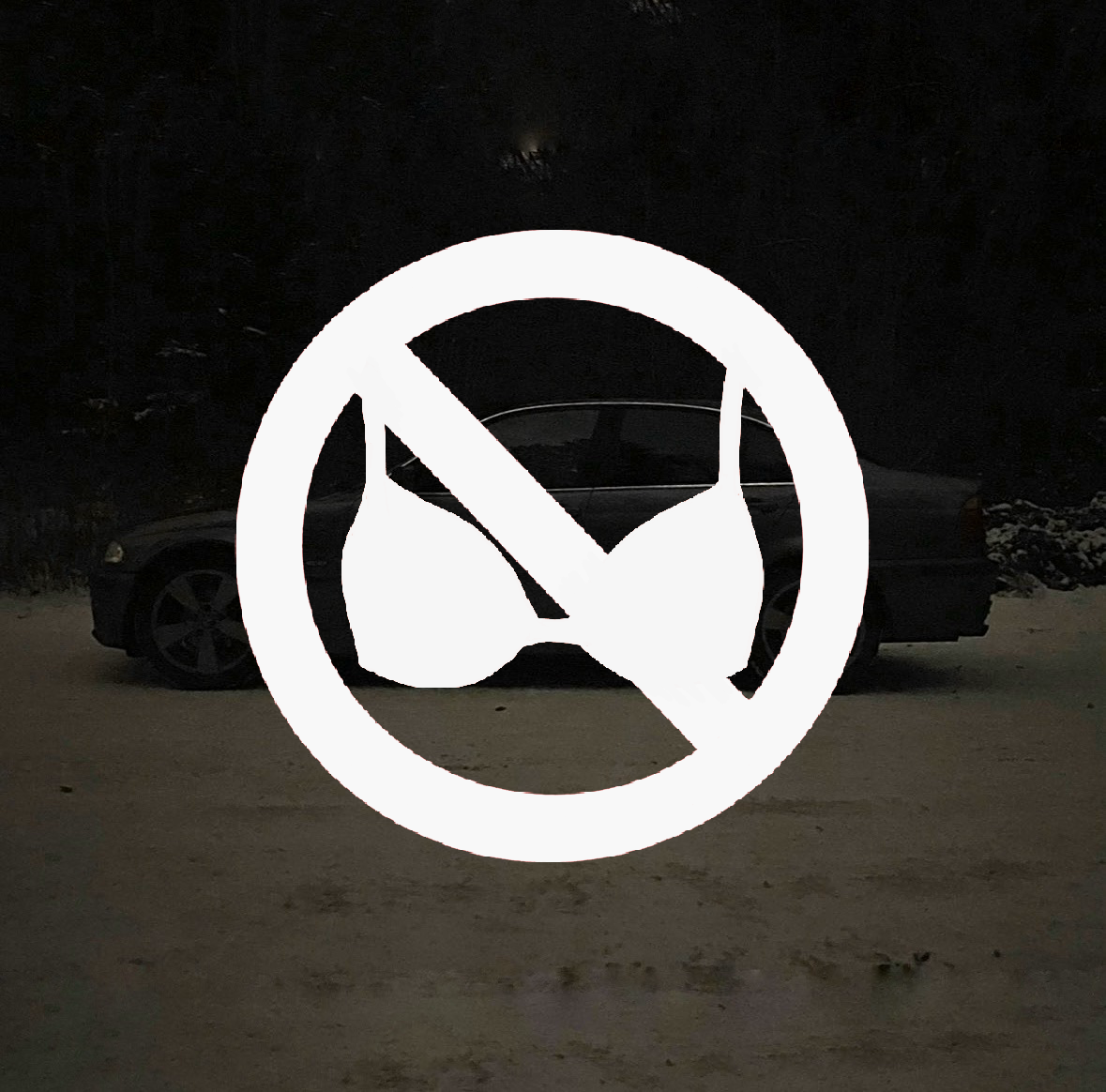 "No Bra" - Sticker